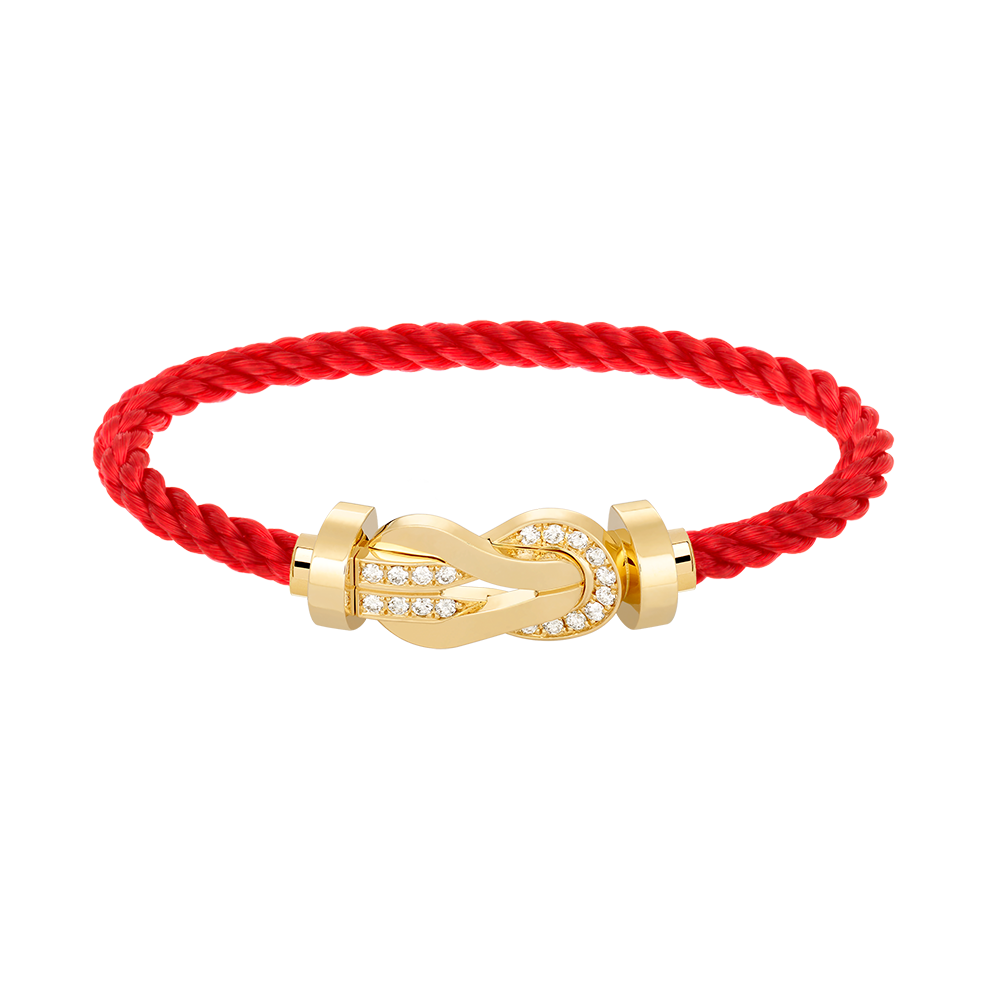 [Royal Jewellery]CHANCE LARGE 8 FIGURE BUCKLE HALF DIAMOND BRACELET GOLD