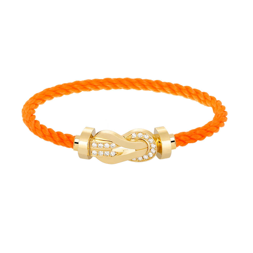 [Royal Jewellery]CHANCE LARGE 8 FIGURE BUCKLE HALF DIAMOND BRACELET GOLD