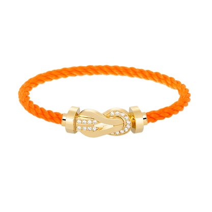 [Royal Jewellery]CHANCE LARGE 8 FIGURE BUCKLE HALF DIAMOND BRACELET GOLD