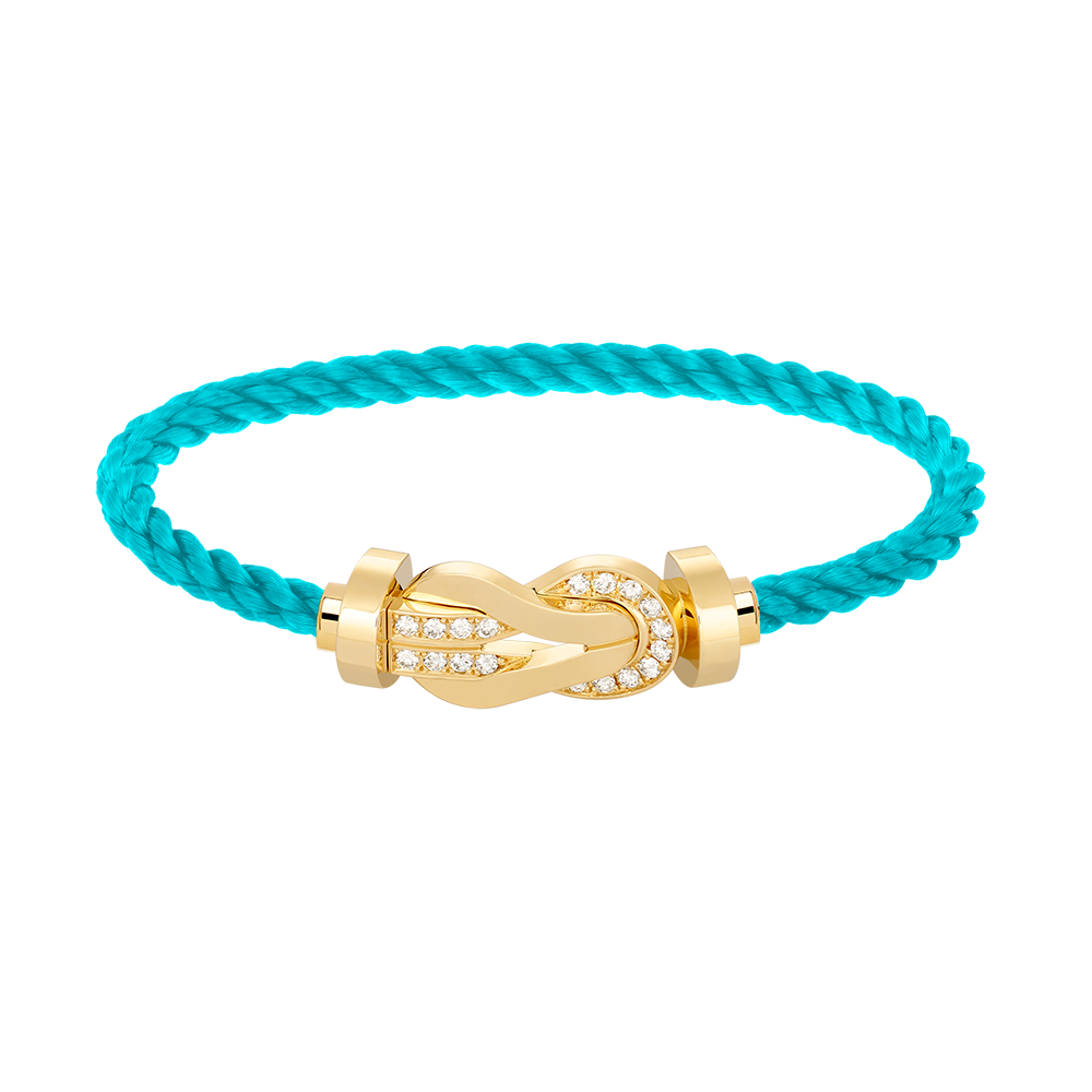 [Royal Jewellery]CHANCE LARGE 8 FIGURE BUCKLE HALF DIAMOND BRACELET GOLD