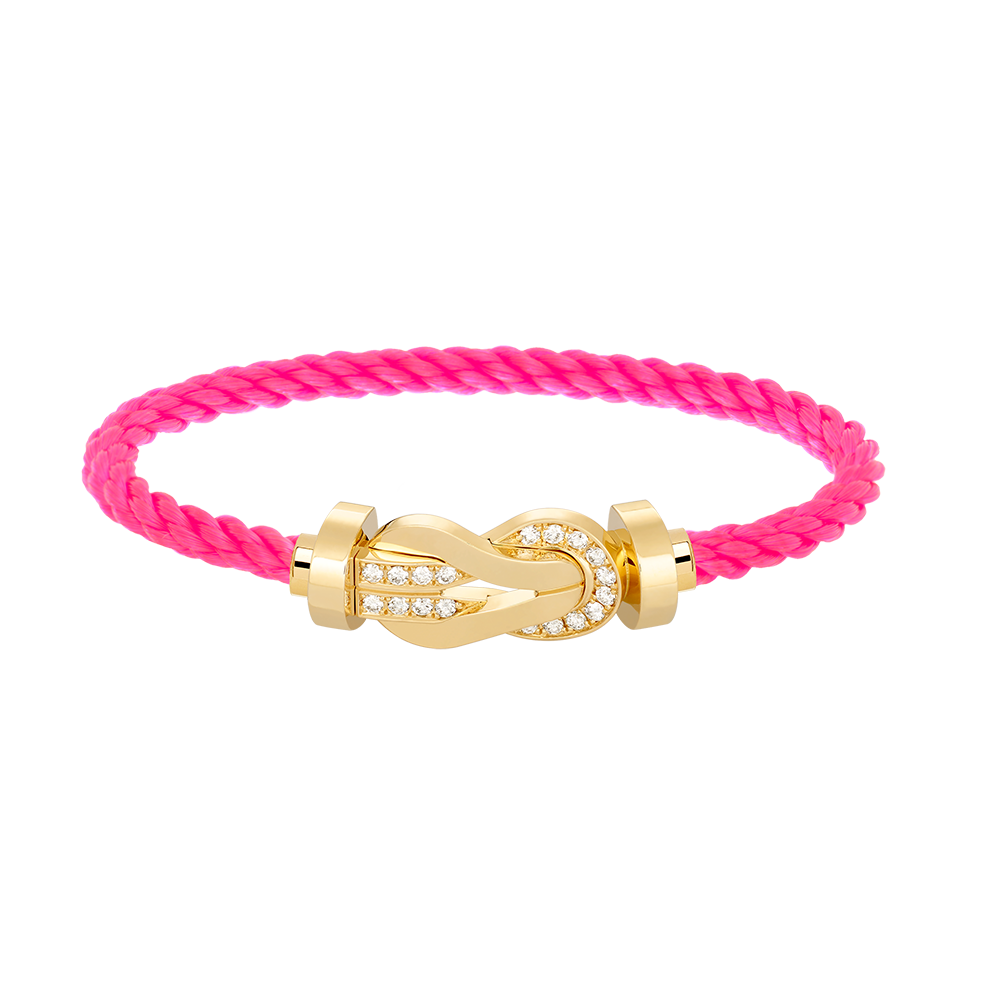 [Royal Jewellery]CHANCE LARGE 8 FIGURE BUCKLE HALF DIAMOND BRACELET GOLD