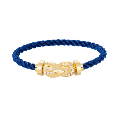 [Royal Jewellery]CHANCE LARGE 8 FIGURE BUCKLE HALF DIAMOND BRACELET GOLD