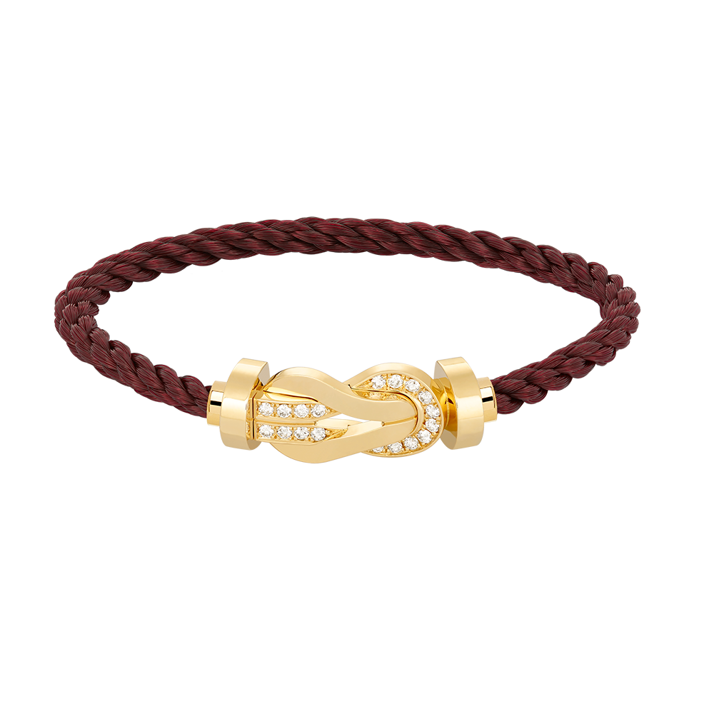 [Royal Jewellery]CHANCE LARGE 8 FIGURE BUCKLE HALF DIAMOND BRACELET GOLD