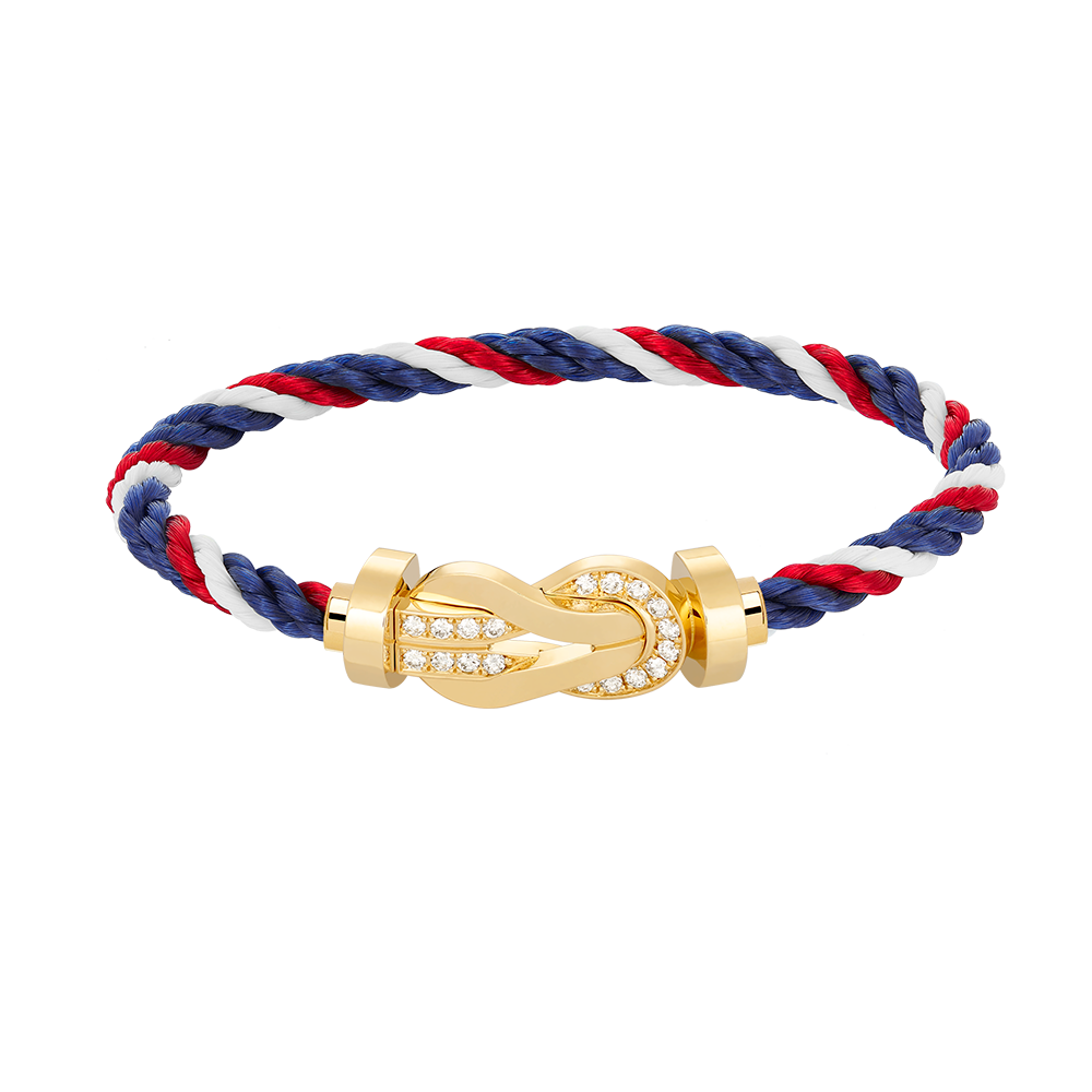 [Royal Jewellery]CHANCE LARGE 8 FIGURE BUCKLE HALF DIAMOND BRACELET GOLD