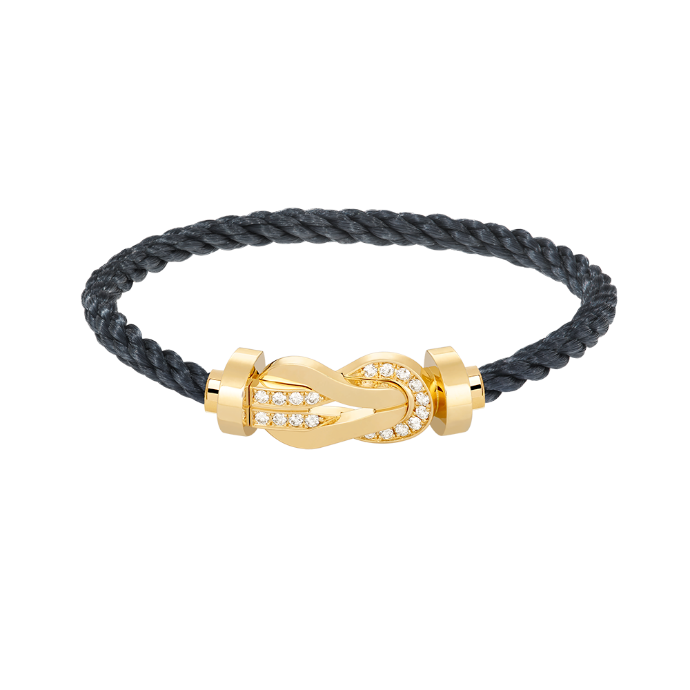 [Royal Jewellery]CHANCE LARGE 8 FIGURE BUCKLE HALF DIAMOND BRACELET GOLD
