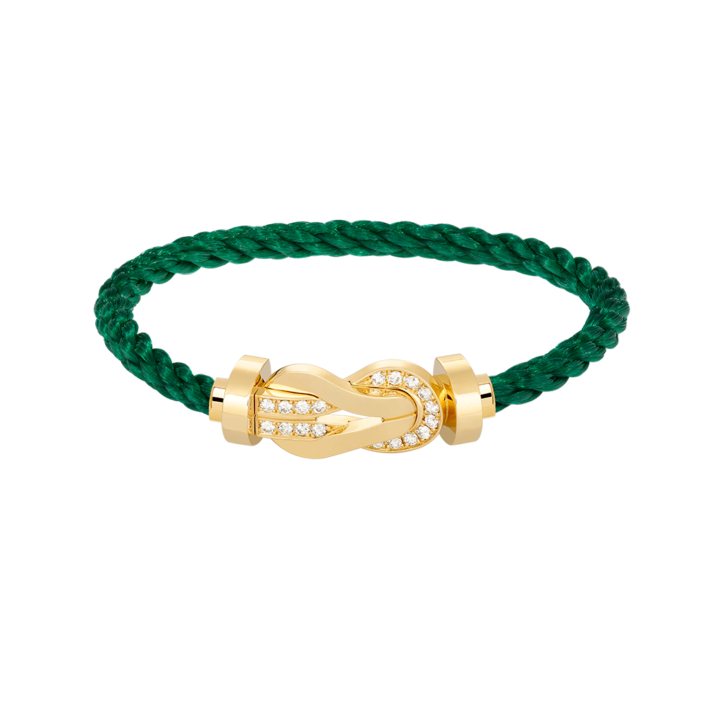 [Royal Jewellery]CHANCE LARGE 8 FIGURE BUCKLE HALF DIAMOND BRACELET GOLD