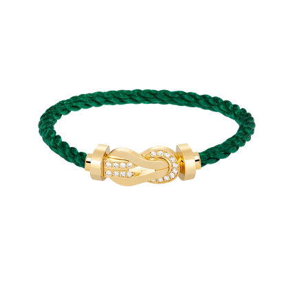 [Royal Jewellery]CHANCE LARGE 8 FIGURE BUCKLE HALF DIAMOND BRACELET GOLD