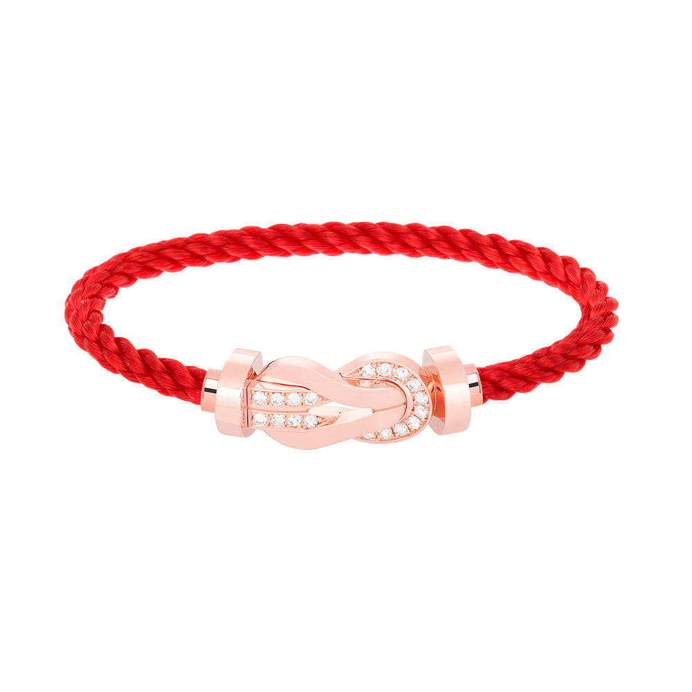 [Royal Jewellery]CHANCE LARGE 8 FIGURE BUCKLE HALF DIAMOND BRACELET ROSE GOLD