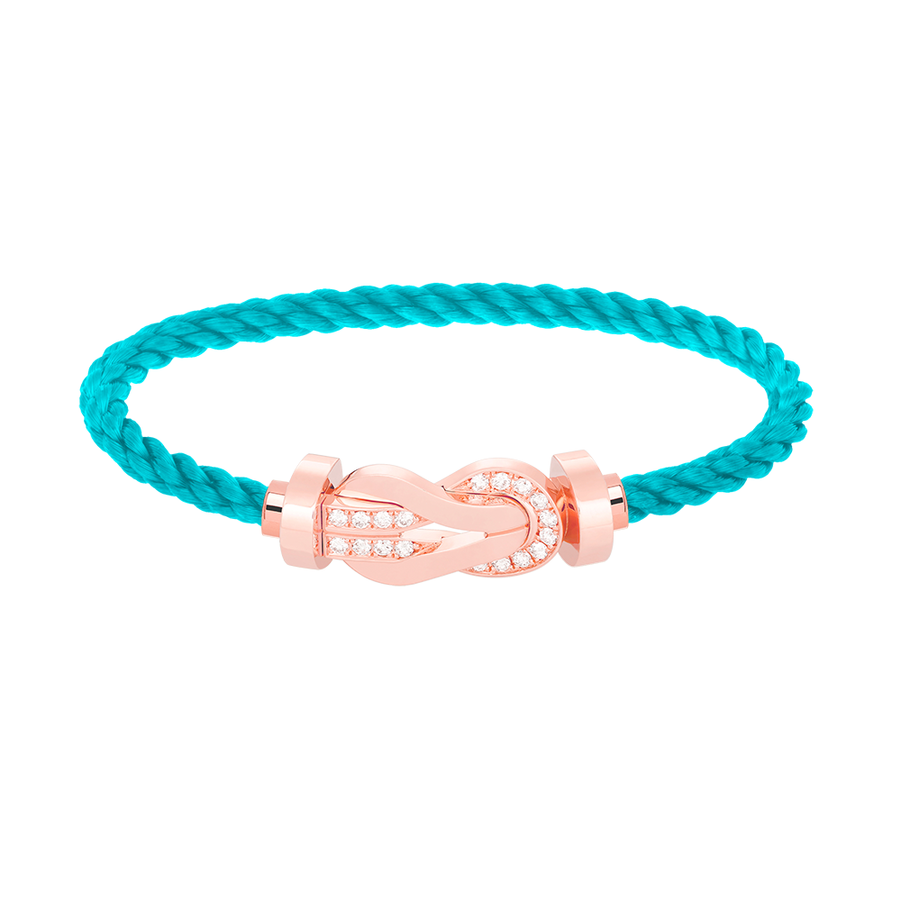 [Royal Jewellery]CHANCE LARGE 8 FIGURE BUCKLE HALF DIAMOND BRACELET ROSE GOLD