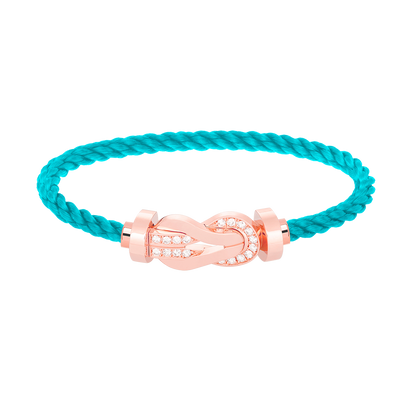 [Royal Jewellery]CHANCE LARGE 8 FIGURE BUCKLE HALF DIAMOND BRACELET ROSE GOLD