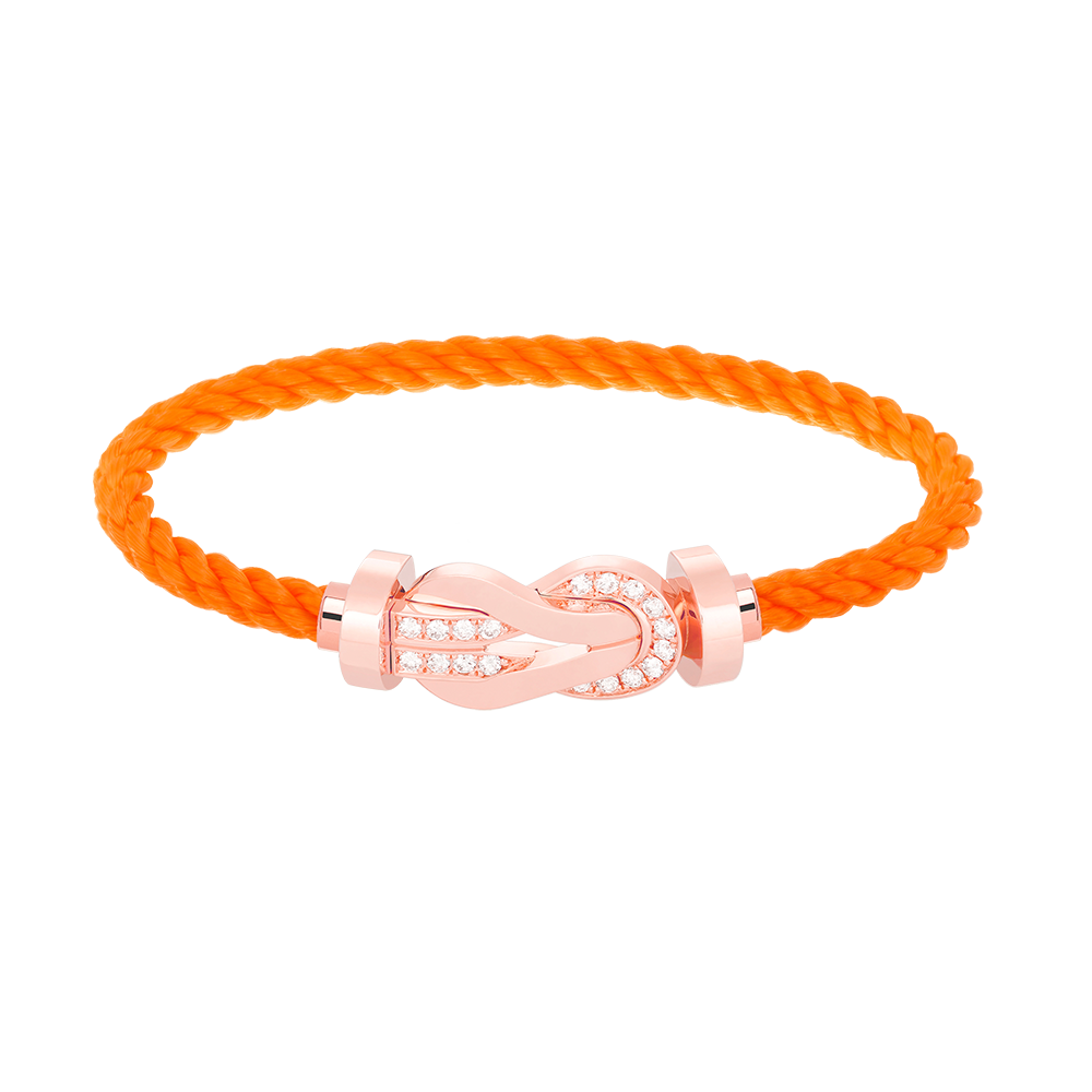 [Royal Jewellery]CHANCE LARGE 8 FIGURE BUCKLE HALF DIAMOND BRACELET ROSE GOLD