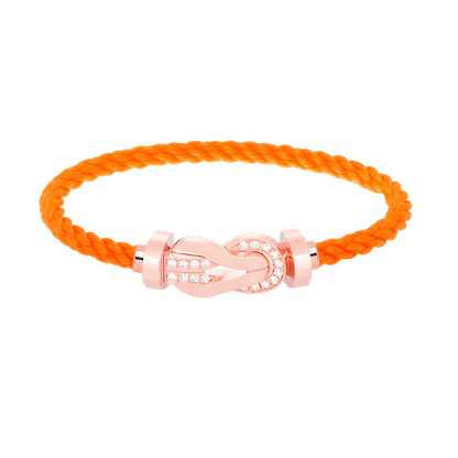 [Royal Jewellery]CHANCE LARGE 8 FIGURE BUCKLE HALF DIAMOND BRACELET ROSE GOLD