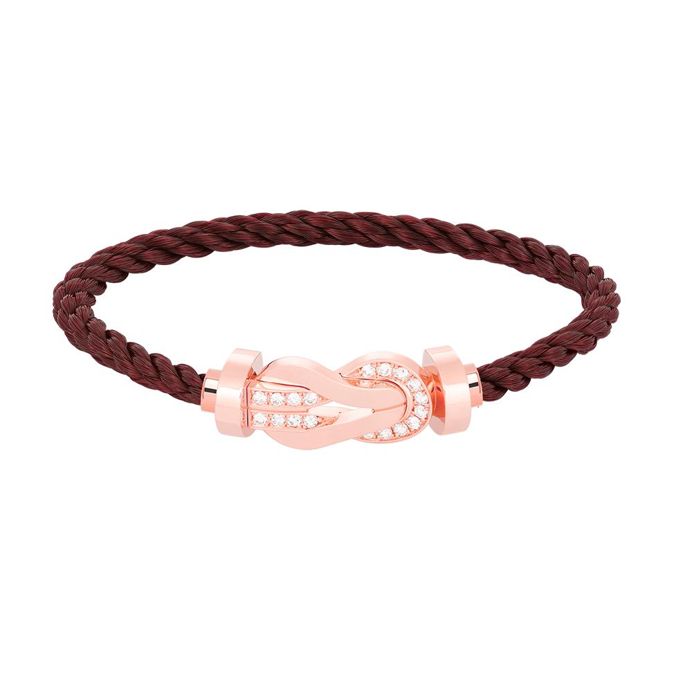 [Royal Jewellery]CHANCE LARGE 8 FIGURE BUCKLE HALF DIAMOND BRACELET ROSE GOLD