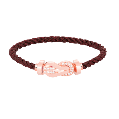 [Royal Jewellery]CHANCE LARGE 8 FIGURE BUCKLE HALF DIAMOND BRACELET ROSE GOLD
