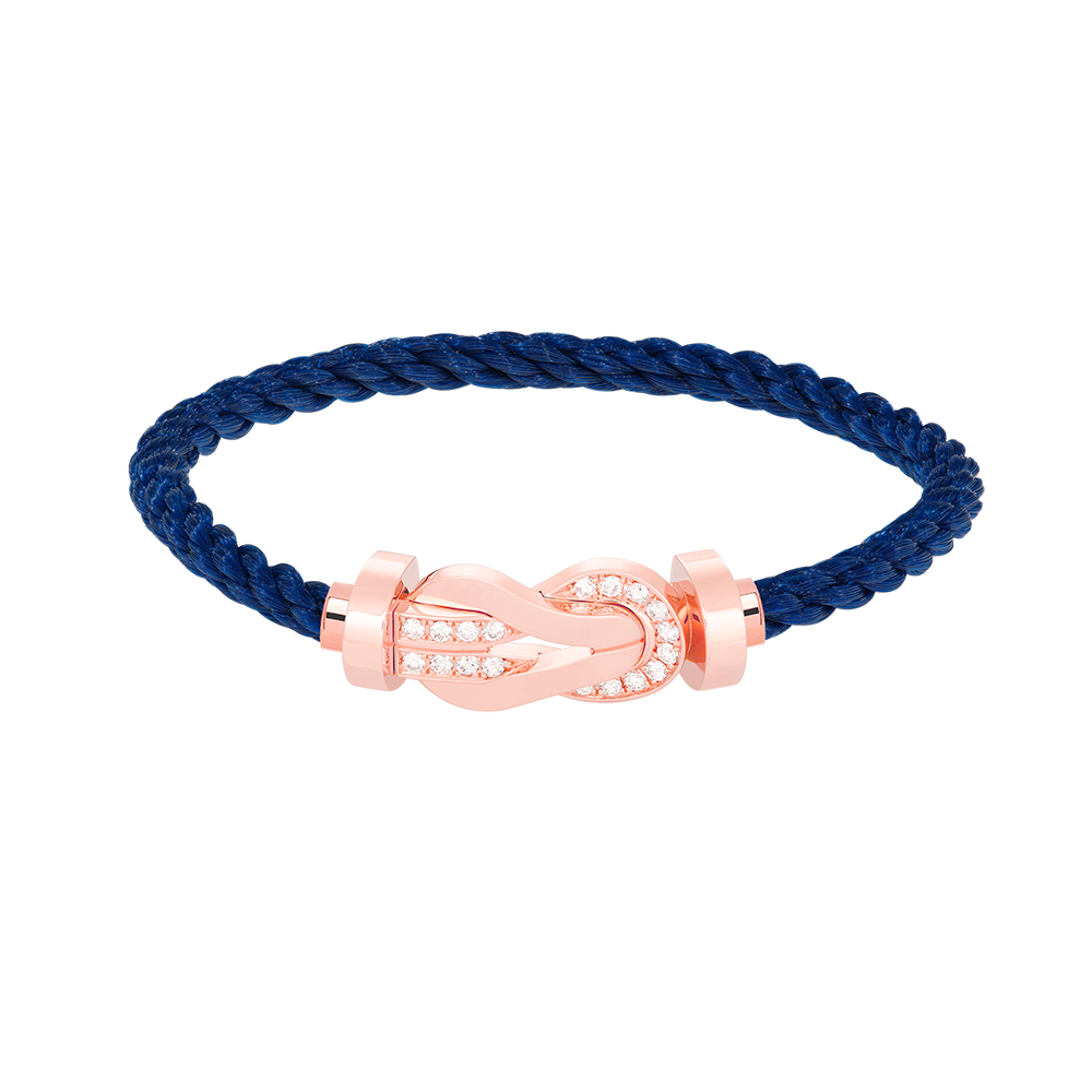 [Royal Jewellery]CHANCE LARGE 8 FIGURE BUCKLE HALF DIAMOND BRACELET ROSE GOLD