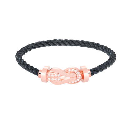 [Royal Jewellery]CHANCE LARGE 8 FIGURE BUCKLE HALF DIAMOND BRACELET ROSE GOLD