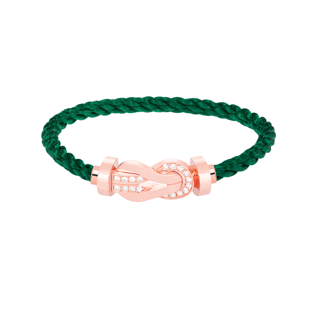 [Royal Jewellery]CHANCE LARGE 8 FIGURE BUCKLE HALF DIAMOND BRACELET ROSE GOLD