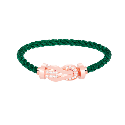 [Royal Jewellery]CHANCE LARGE 8 FIGURE BUCKLE HALF DIAMOND BRACELET ROSE GOLD