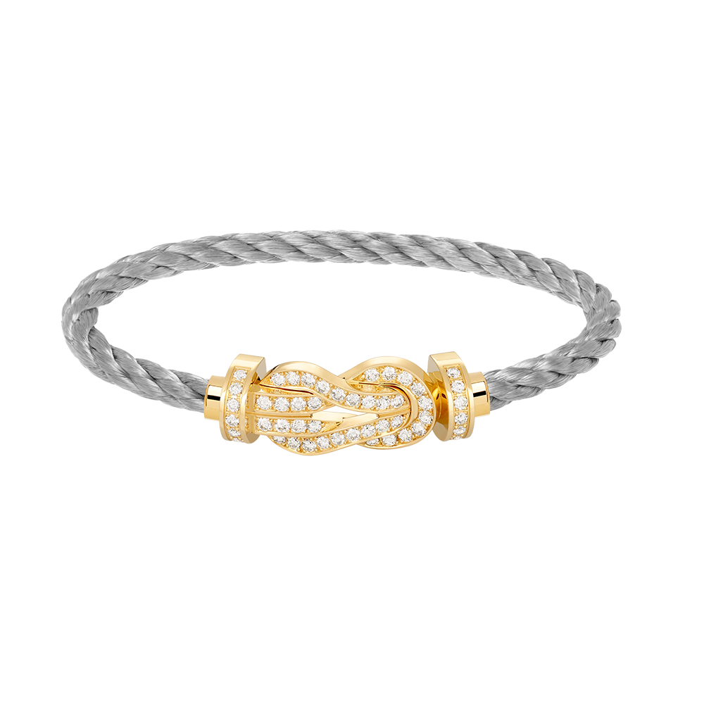 [Royal Jewellery]CHANCE LARGE 8 FIGURE BUCKLE FULLDIAMOND BRACELET GOLD