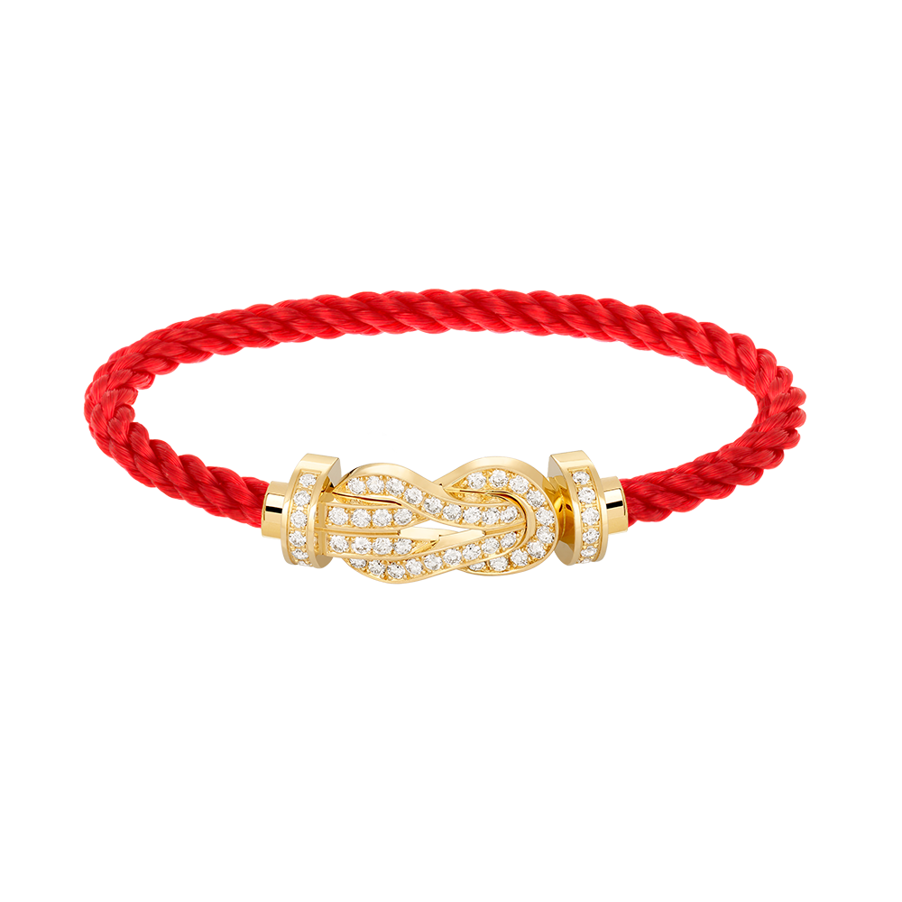 [Royal Jewellery]CHANCE LARGE 8 FIGURE BUCKLE FULLDIAMOND BRACELET GOLD