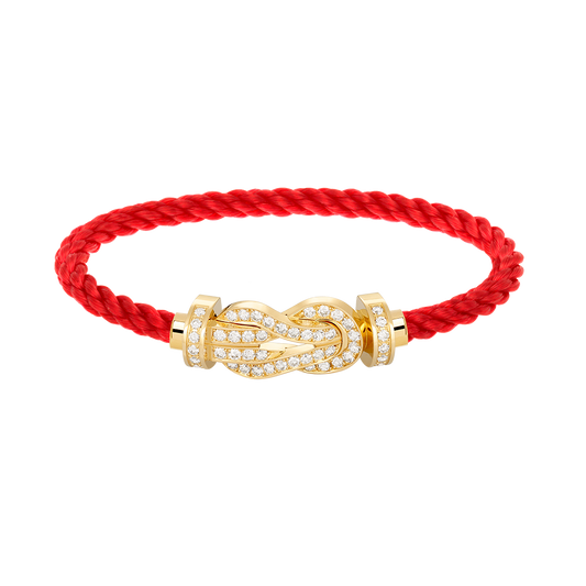 [Royal Jewellery]CHANCE LARGE 8 FIGURE BUCKLE FULLDIAMOND BRACELET GOLD
