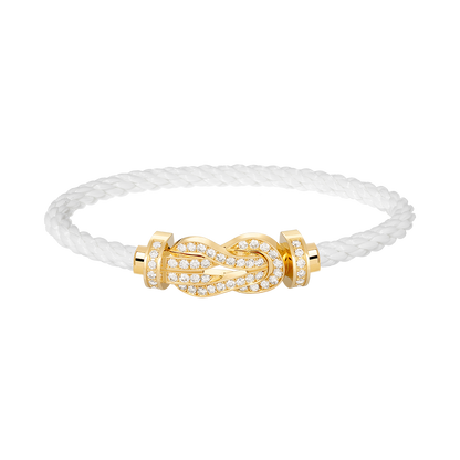 [Royal Jewellery]CHANCE LARGE 8 FIGURE BUCKLE FULLDIAMOND BRACELET GOLD