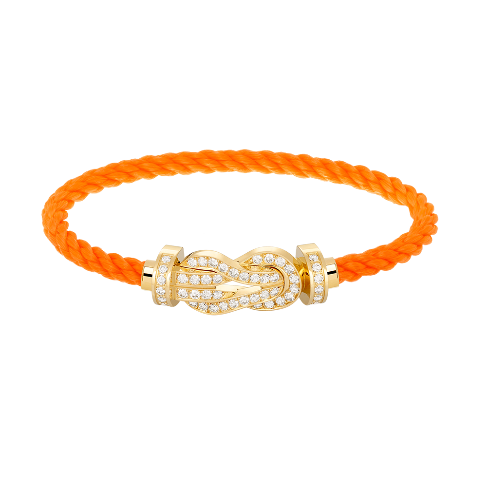 [Royal Jewellery]CHANCE LARGE 8 FIGURE BUCKLE FULLDIAMOND BRACELET GOLD