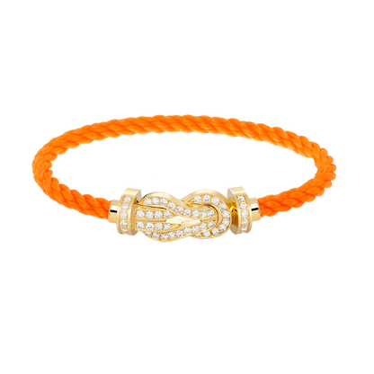 [Royal Jewellery]CHANCE LARGE 8 FIGURE BUCKLE FULLDIAMOND BRACELET GOLD