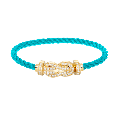 [Royal Jewellery]CHANCE LARGE 8 FIGURE BUCKLE FULLDIAMOND BRACELET GOLD