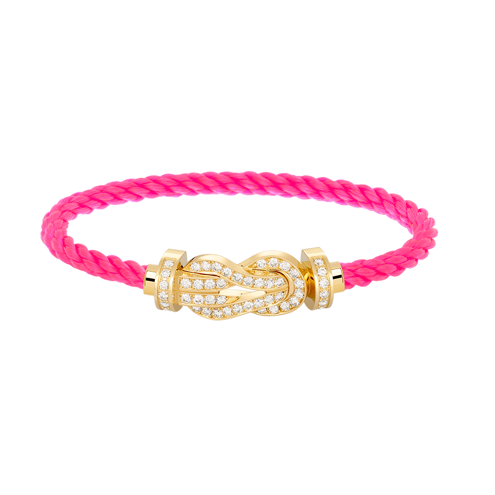 [Royal Jewellery]CHANCE LARGE 8 FIGURE BUCKLE FULLDIAMOND BRACELET GOLD