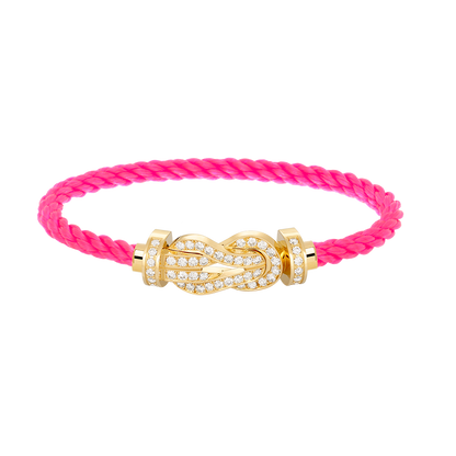 [Royal Jewellery]CHANCE LARGE 8 FIGURE BUCKLE FULLDIAMOND BRACELET GOLD
