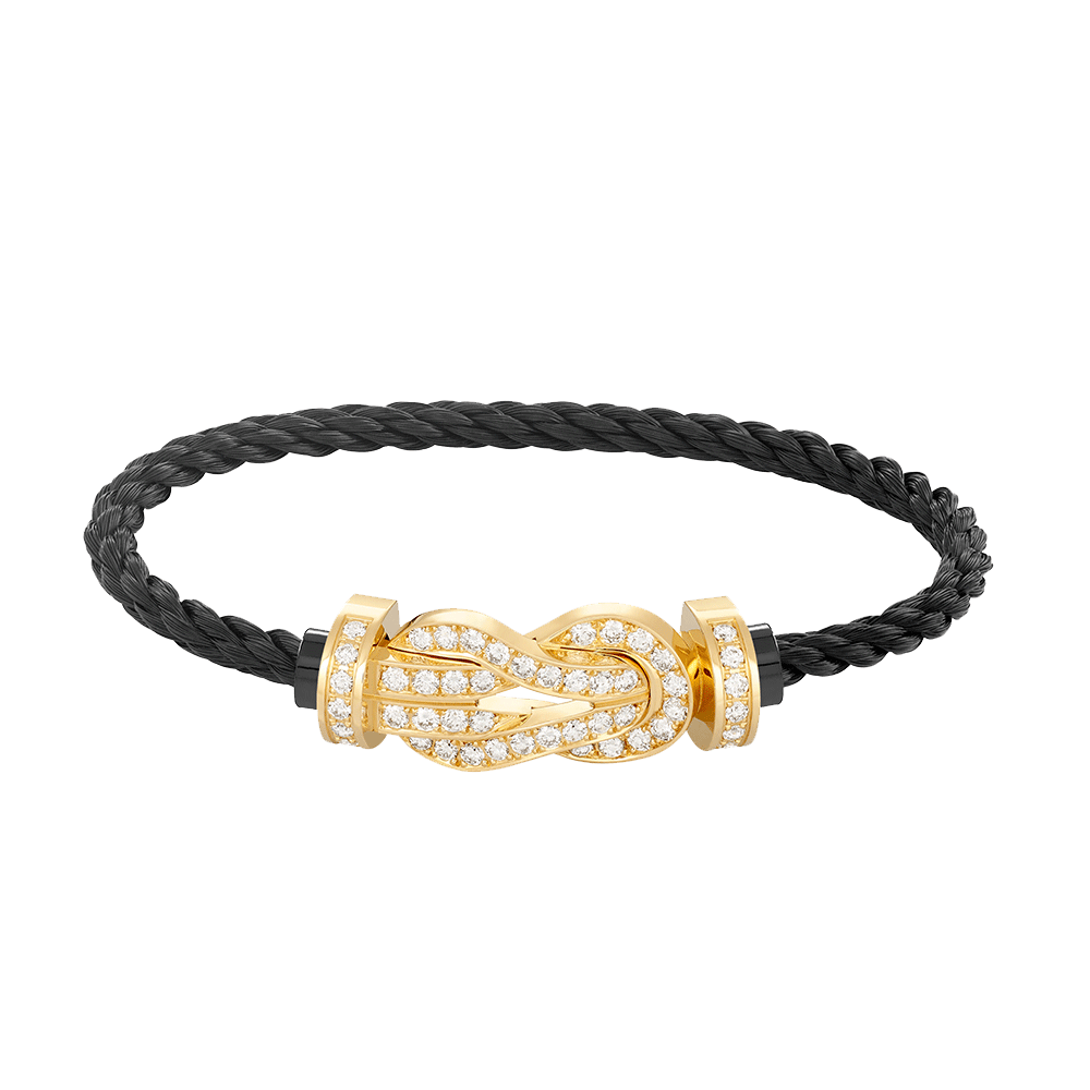 [Royal Jewellery]CHANCE LARGE 8 FIGURE BUCKLE FULLDIAMOND BRACELET GOLD