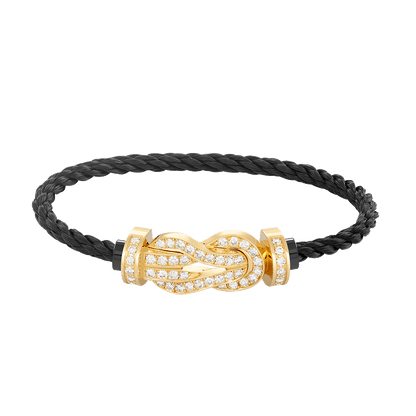[Royal Jewellery]CHANCE LARGE 8 FIGURE BUCKLE FULLDIAMOND BRACELET GOLD