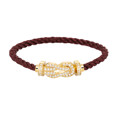 [Royal Jewellery]CHANCE LARGE 8 FIGURE BUCKLE FULLDIAMOND BRACELET GOLD