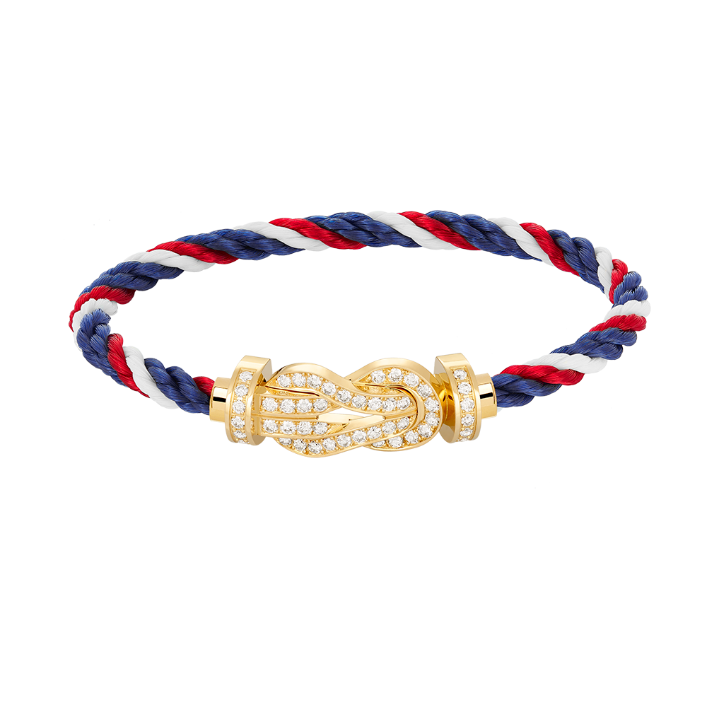 [Royal Jewellery]CHANCE LARGE 8 FIGURE BUCKLE FULLDIAMOND BRACELET GOLD