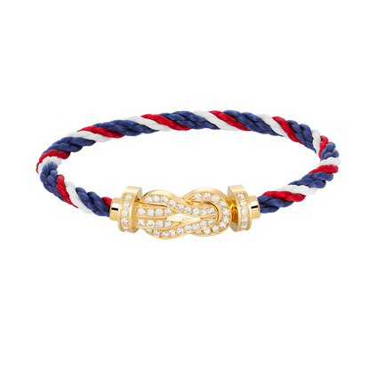 [Royal Jewellery]CHANCE LARGE 8 FIGURE BUCKLE FULLDIAMOND BRACELET GOLD