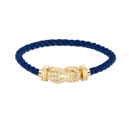 [Royal Jewellery]CHANCE LARGE 8 FIGURE BUCKLE FULLDIAMOND BRACELET GOLD