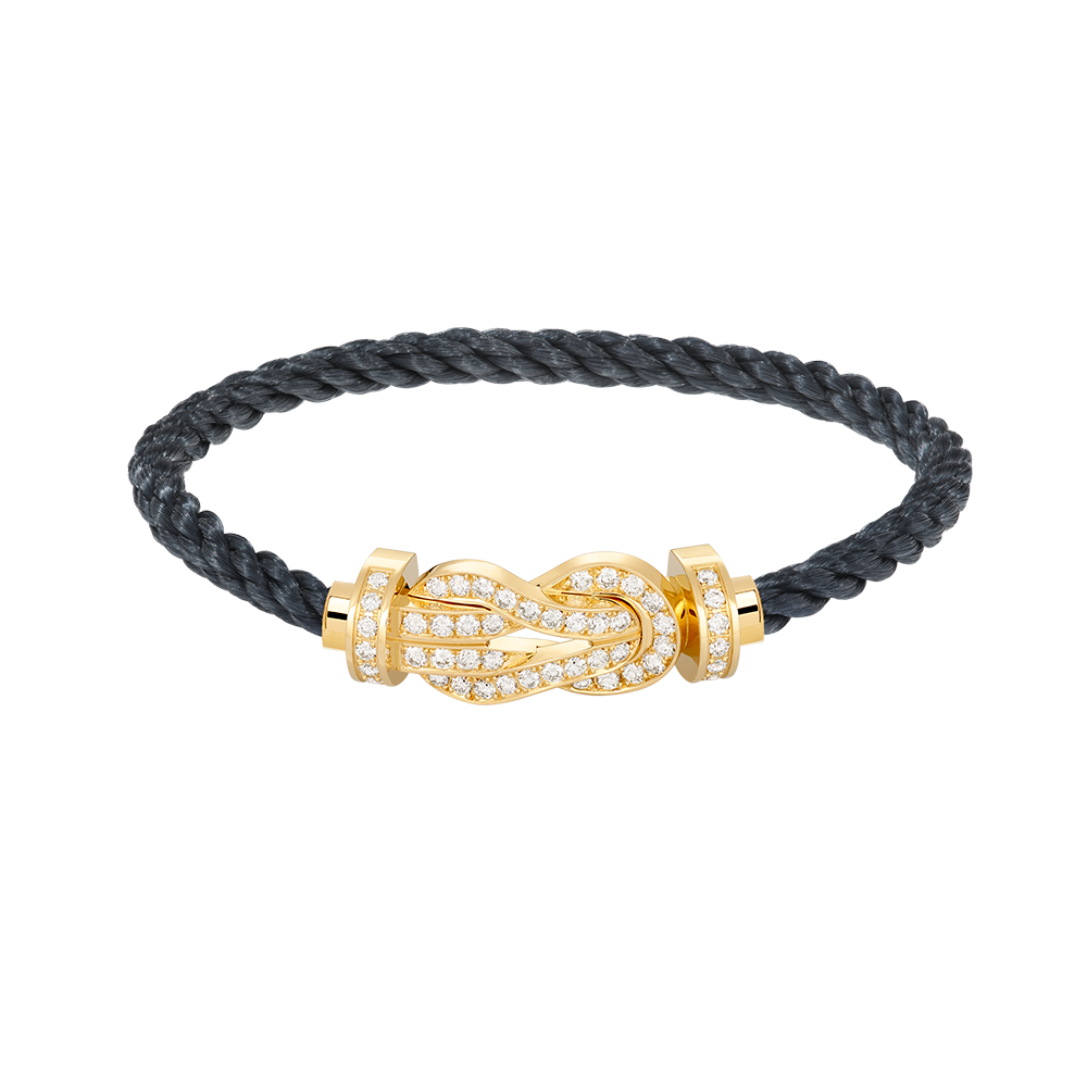 [Royal Jewellery]CHANCE LARGE 8 FIGURE BUCKLE FULLDIAMOND BRACELET GOLD