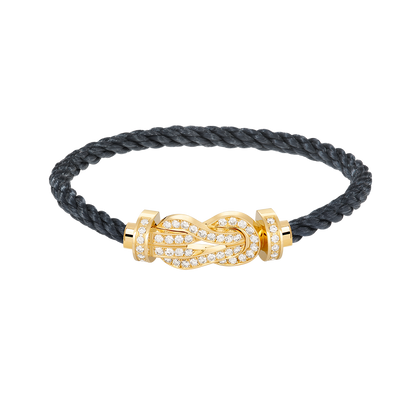 [Royal Jewellery]CHANCE LARGE 8 FIGURE BUCKLE FULLDIAMOND BRACELET GOLD