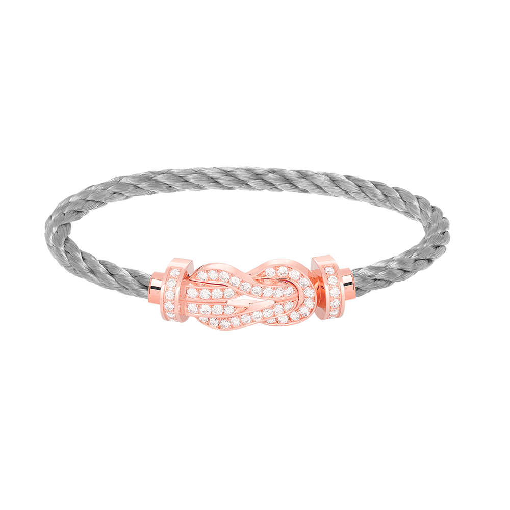 [Royal Jewellery]CHANCE LARGE 8 FIGURE BUCKLE FULL DIAMOND BRACELET ROSE GOLD