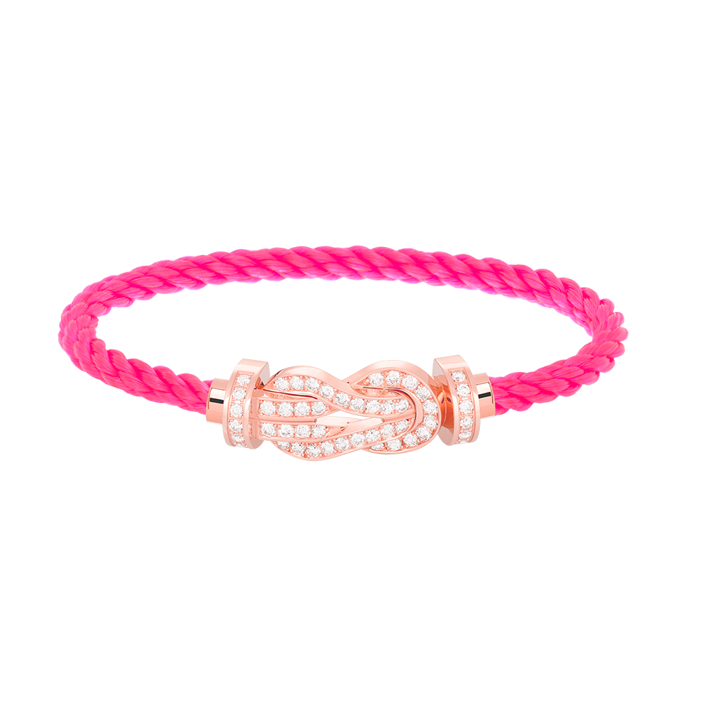 [Royal Jewellery]CHANCE LARGE 8 FIGURE BUCKLE FULL DIAMOND BRACELET ROSE GOLD