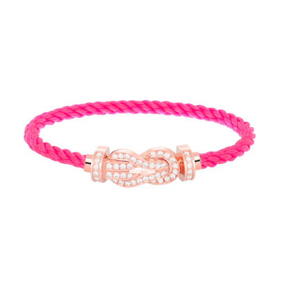 [Royal Jewellery]CHANCE LARGE 8 FIGURE BUCKLE FULL DIAMOND BRACELET ROSE GOLD