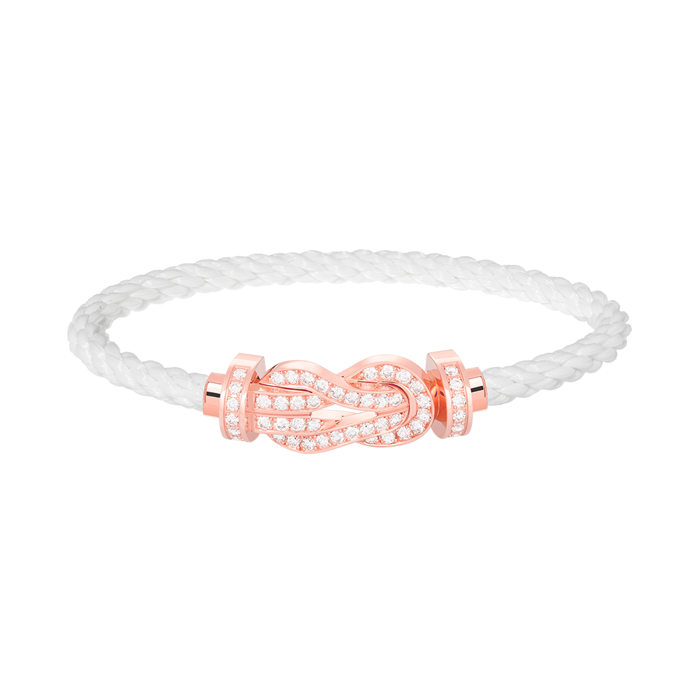 [Royal Jewellery]CHANCE LARGE 8 FIGURE BUCKLE FULL DIAMOND BRACELET ROSE GOLD