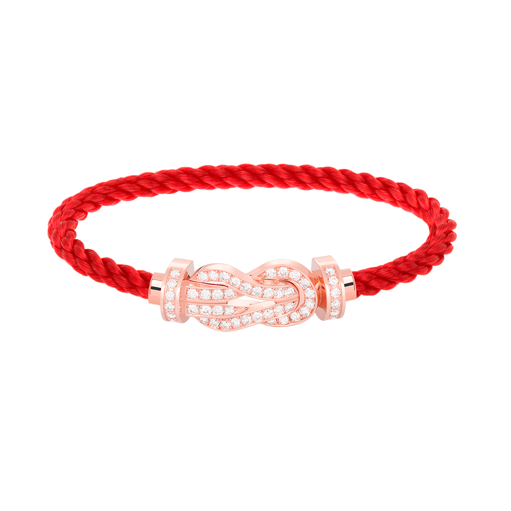 [Royal Jewellery]CHANCE LARGE 8 FIGURE BUCKLE FULL DIAMOND BRACELET ROSE GOLD