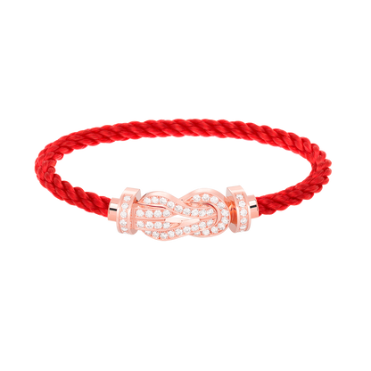 [Royal Jewellery]CHANCE LARGE 8 FIGURE BUCKLE FULL DIAMOND BRACELET ROSE GOLD