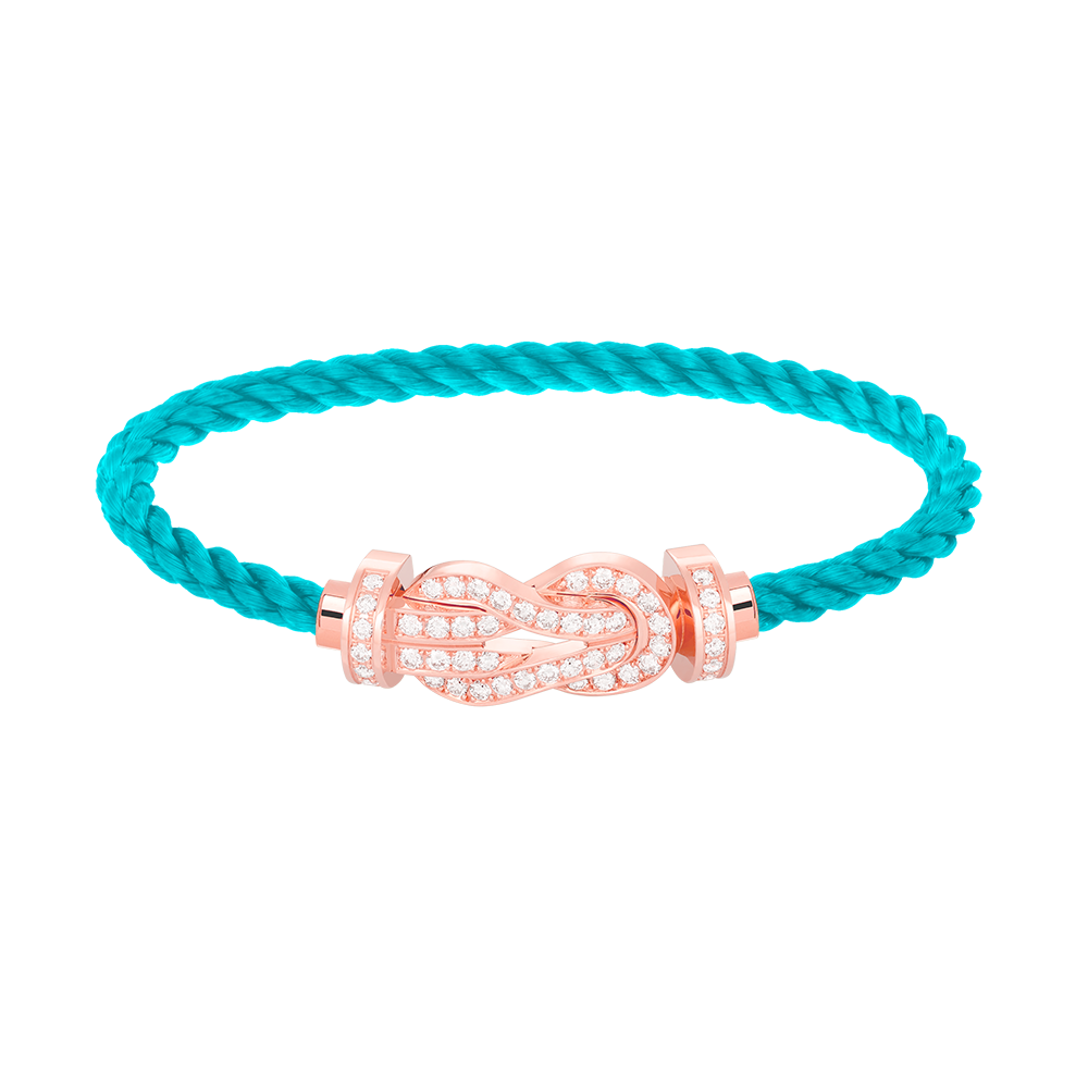 [Royal Jewellery]CHANCE LARGE 8 FIGURE BUCKLE FULL DIAMOND BRACELET ROSE GOLD