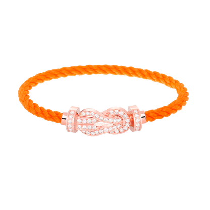 [Royal Jewellery]CHANCE LARGE 8 FIGURE BUCKLE FULL DIAMOND BRACELET ROSE GOLD