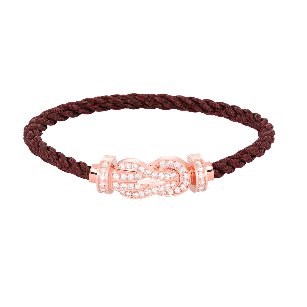 [Royal Jewellery]CHANCE LARGE 8 FIGURE BUCKLE FULL DIAMOND BRACELET ROSE GOLD