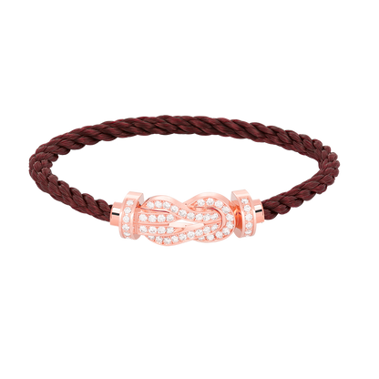 [Royal Jewellery]CHANCE LARGE 8 FIGURE BUCKLE FULL DIAMOND BRACELET ROSE GOLD