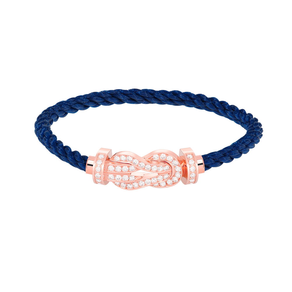 [Royal Jewellery]CHANCE LARGE 8 FIGURE BUCKLE FULL DIAMOND BRACELET ROSE GOLD